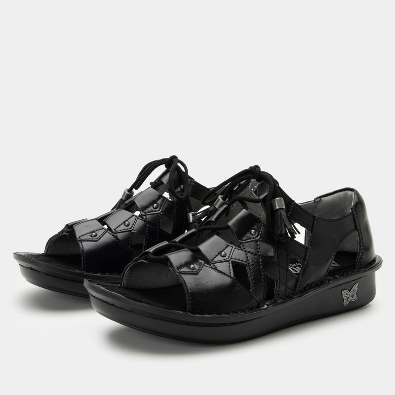 Valerie Noir Sandal | Alegria Shoes