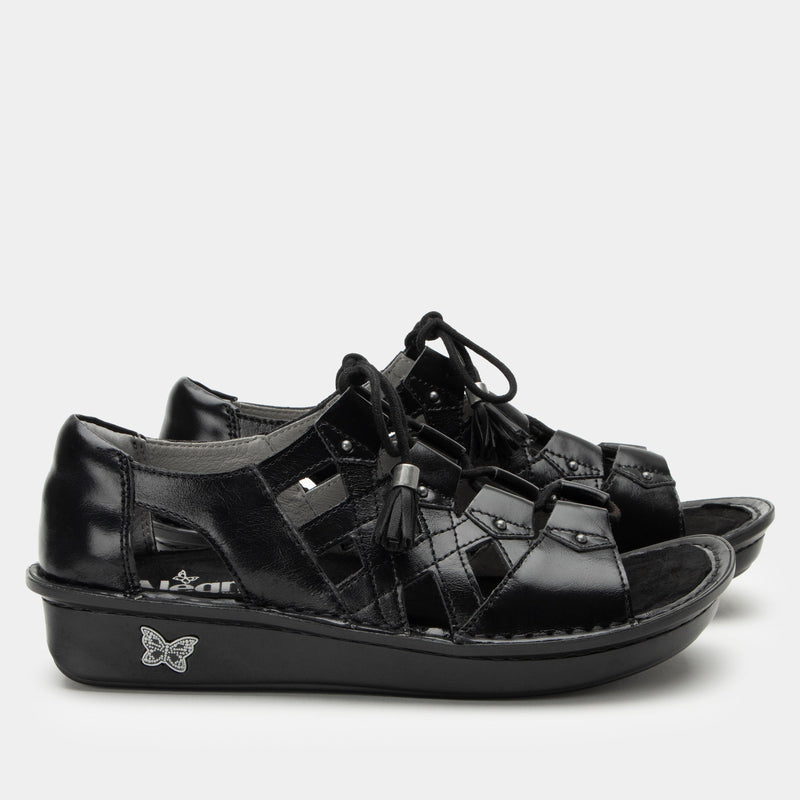 Valerie Noir Sandal | Alegria Shoes