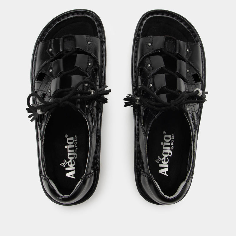 Valerie Noir Sandal | Alegria Shoes