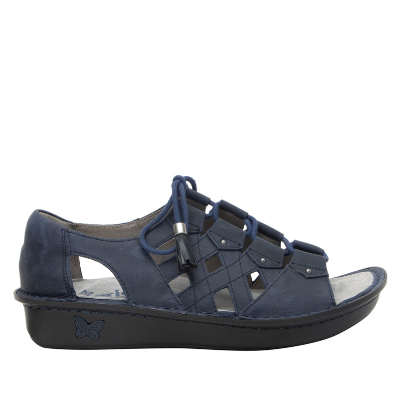 Valerie Oiled Navy Sandal | Alegria Shoes