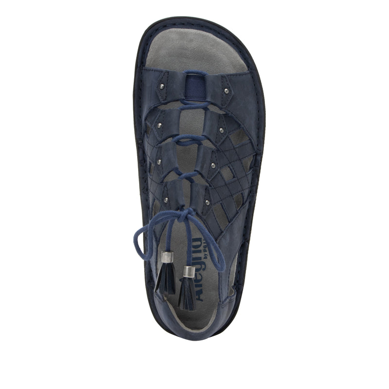 Valerie Oiled Navy Sandal | Alegria Shoes