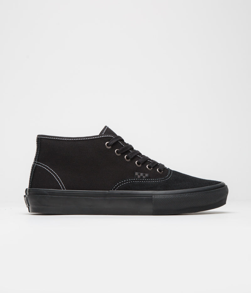 Vans Skate Authentic Mid Shoes in Blackout