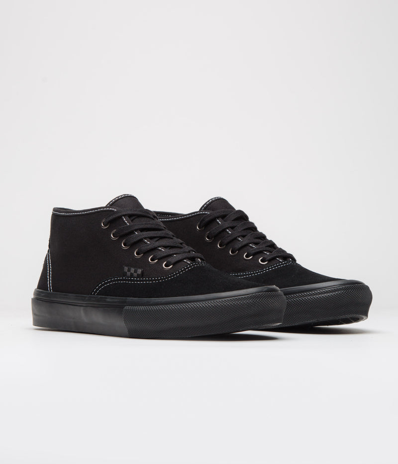 Vans Skate Authentic Mid Shoes in Blackout
