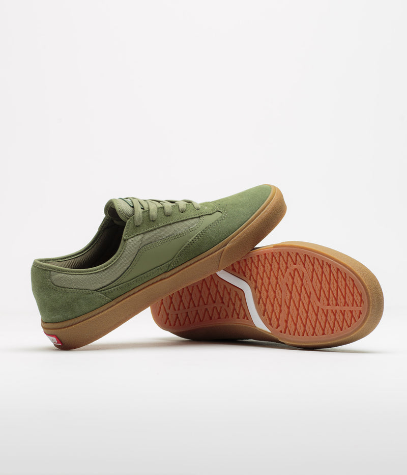 Vans Skate Curren Caples Shoes in Crepe Green and Gum