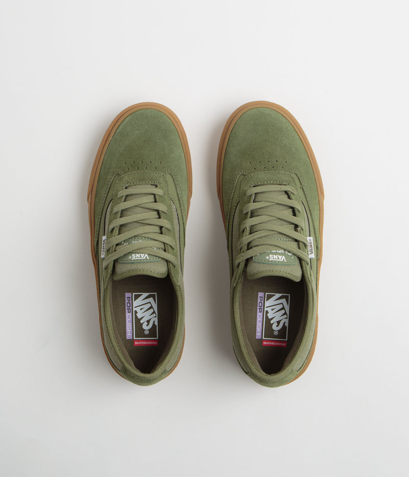 Vans Skate Curren Caples Shoes in Crepe Green and Gum