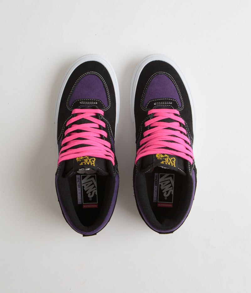 Vans Skate Half Cab Shoes in Black and Purple
