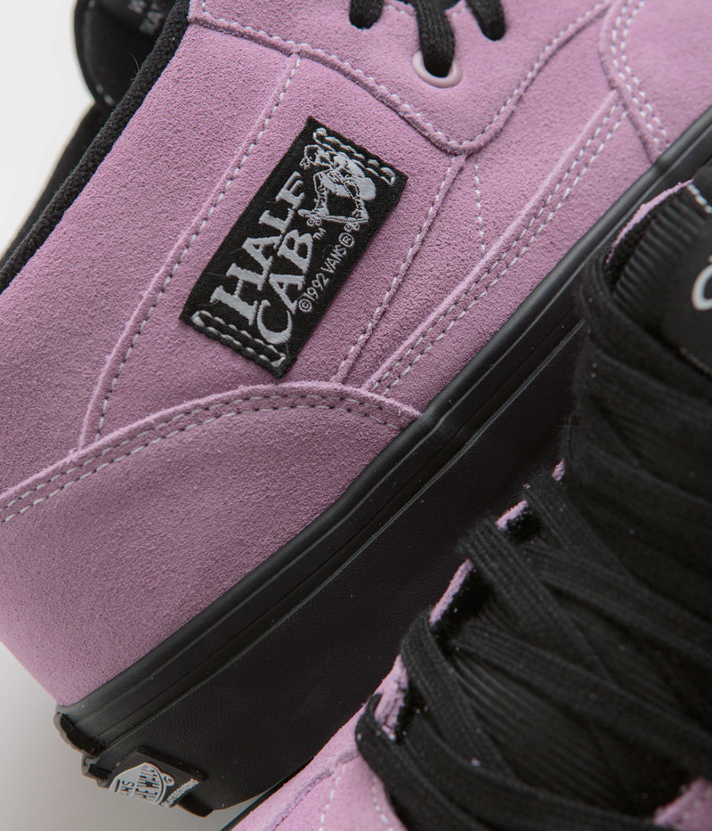 Vans Skate Half Cab Shoes in Lavender Fog and Black