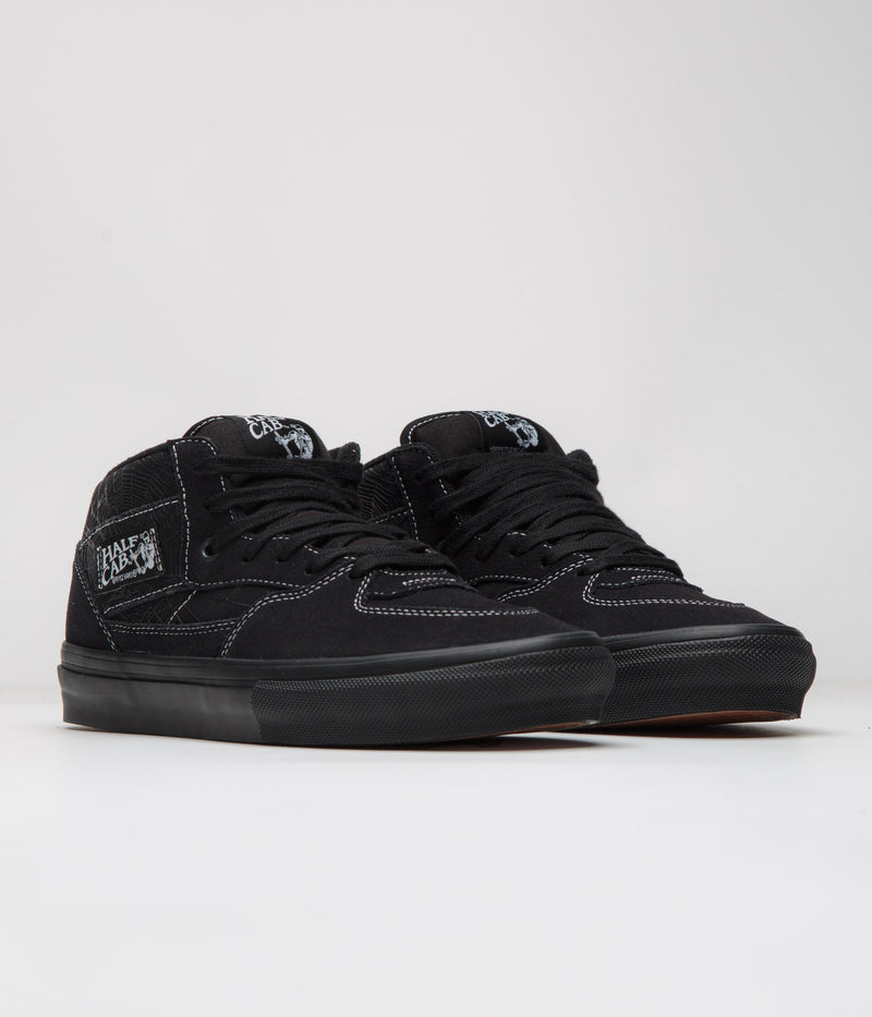 Vans Skate Half Cab Shoes in Web Dark Grey and Black