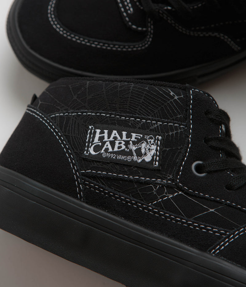 Vans Skate Half Cab Shoes in Web Dark Grey and Black