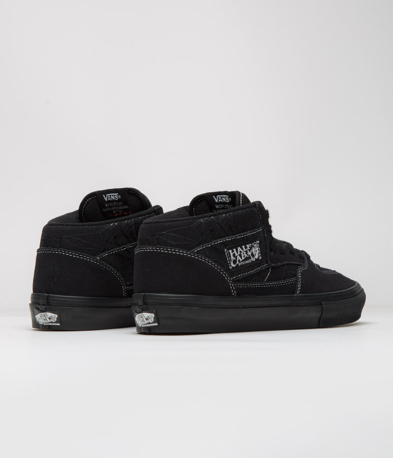 Vans Skate Half Cab Shoes in Web Dark Grey and Black