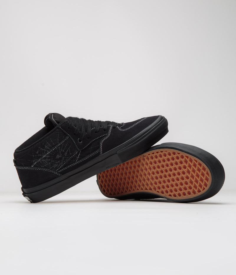 Vans Skate Half Cab Shoes in Web Dark Grey and Black