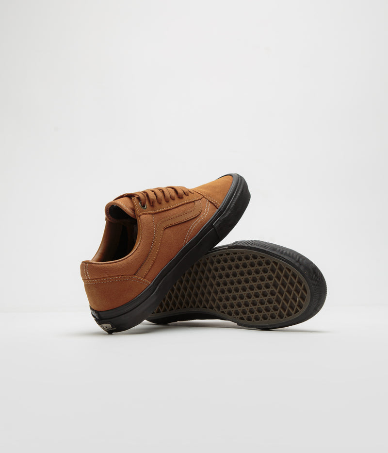 Vans Skate Old Skool Shoes in Sienna and Chocolate