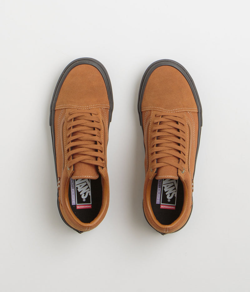 Vans Skate Old Skool Shoes in Sienna and Chocolate