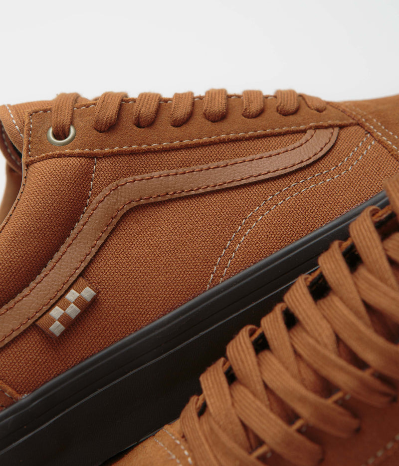 Vans Skate Old Skool Shoes in Sienna and Chocolate