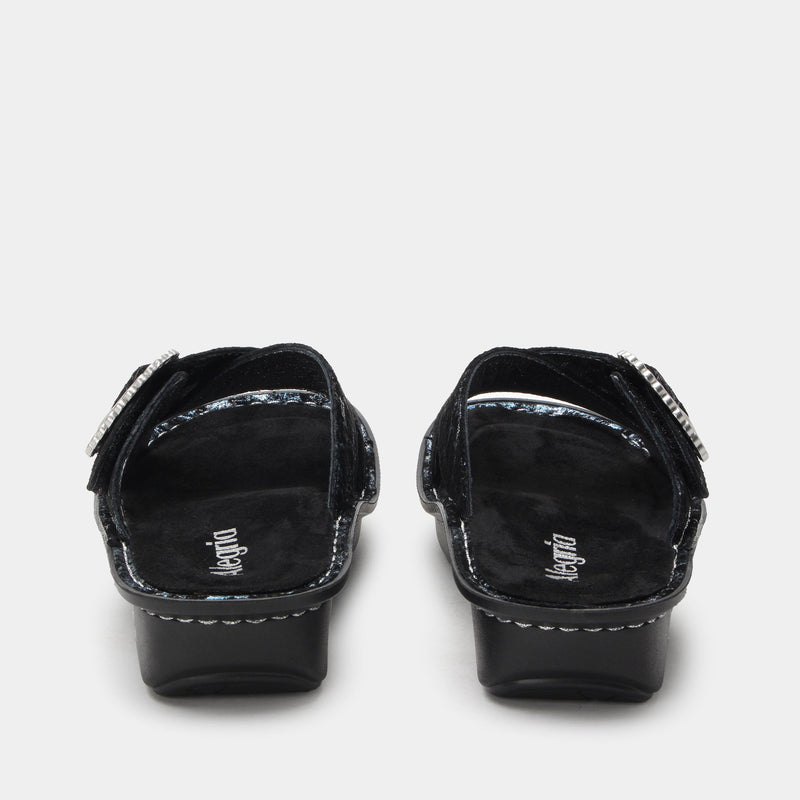 Vanya Moon Shadow Silver Sandal | Alegria Shoes