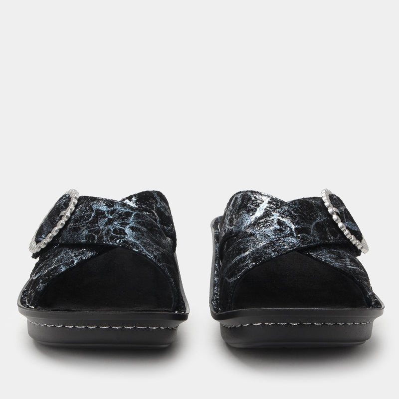 Vanya Moon Shadow Silver Sandal | Alegria Shoes