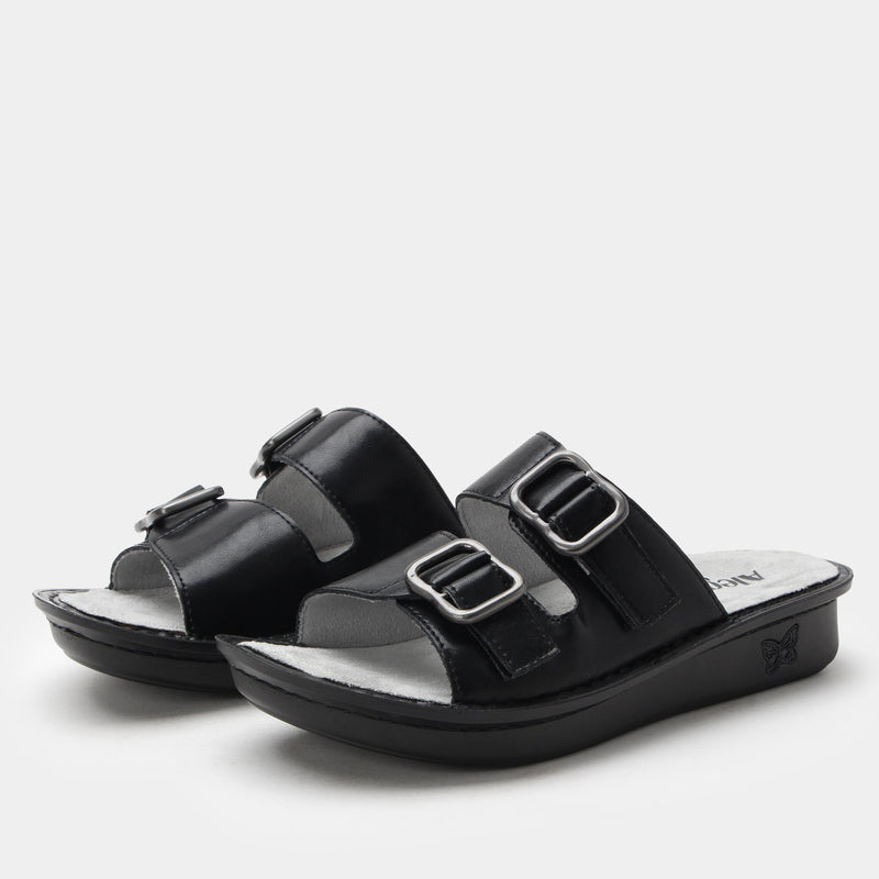 Verah Black Sandal | Alegria Shoes