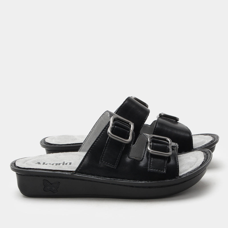 Verah Black Sandal | Alegria Shoes