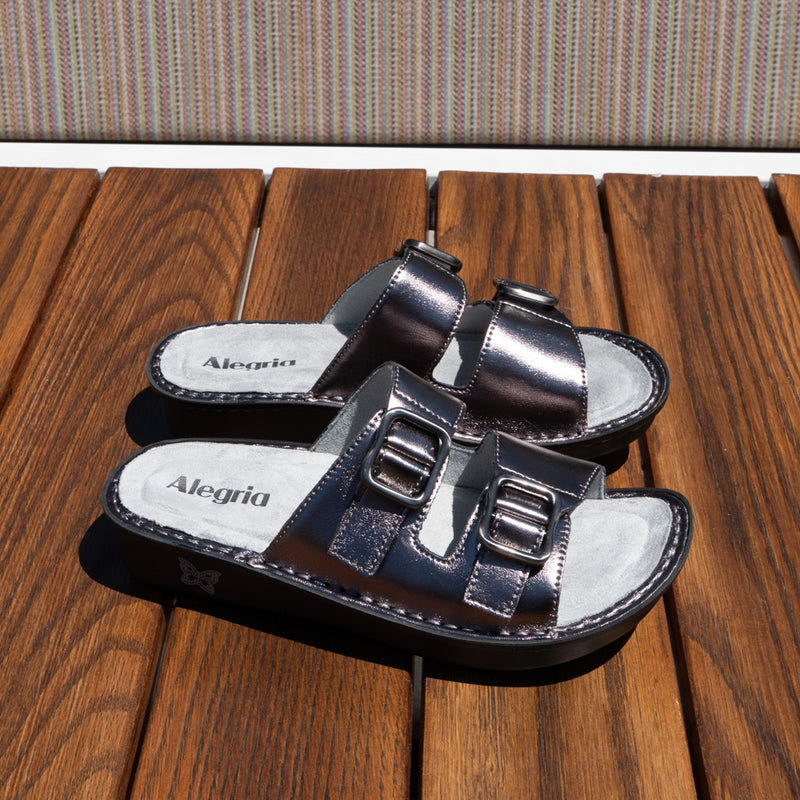 Verah Pewter Power Sandal | Alegria Shoes
