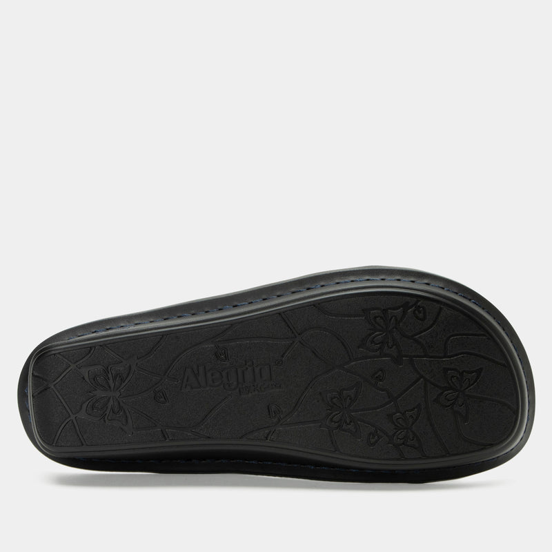 Victoriah Basketry Navy Sandal | Alegria Shoes
