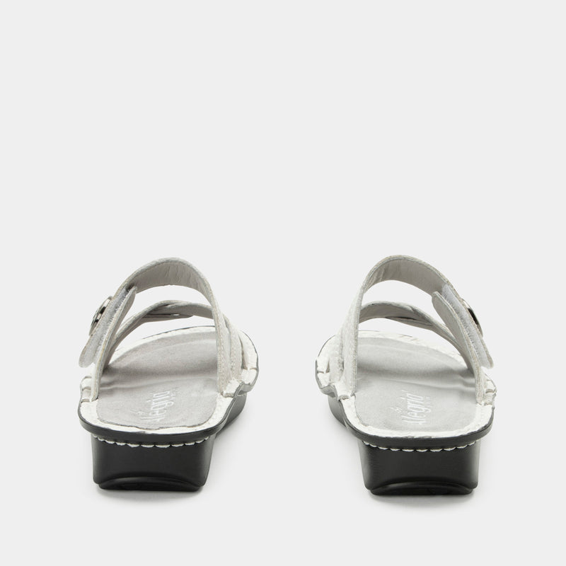 Victoriah Basketry White Sandal | Alegria Shoes