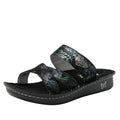 Victoriah Lustrous with crisscross detail and adjustable strap slide on sandal on mini outsole - VIC-7416_S1