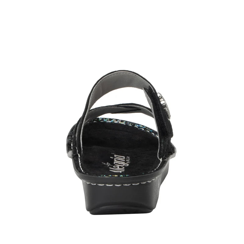Victoriah Lustrous with crisscross detail and adjustable strap slide on sandal on mini outsole - VIC-7416_S4