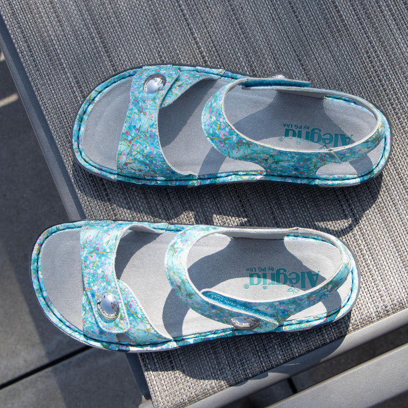 Vienna Aqua Flora Sandal | Alegria Shoes