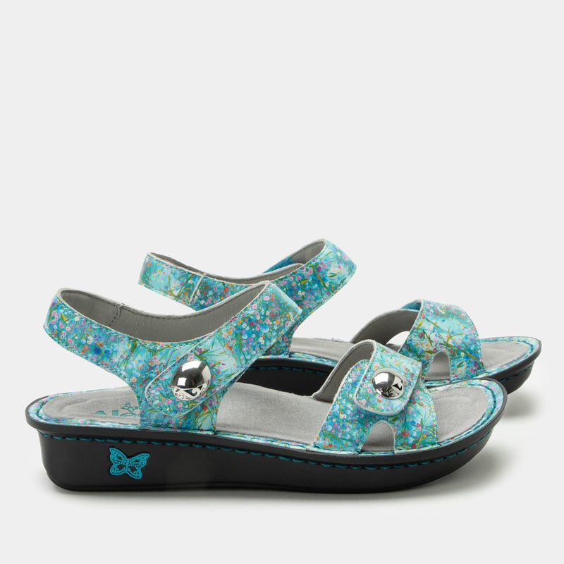 Vienna Aqua Flora Sandal | Alegria Shoes