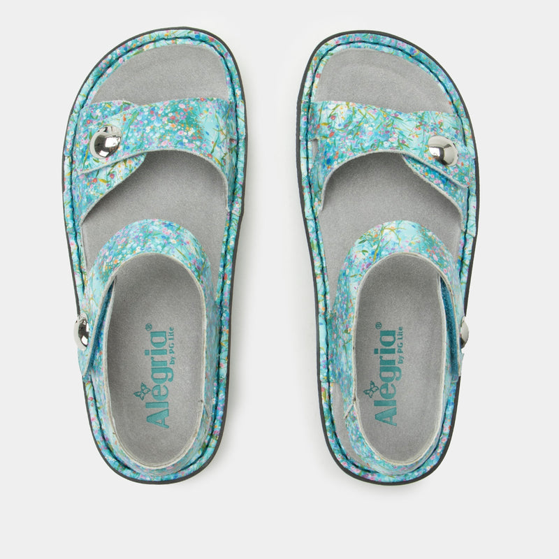 Vienna Aqua Flora Sandal | Alegria Shoes