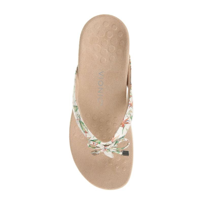 Vionic Bella II Sandal (Women) - Marshmallow Floral Sandal - Thong - The Heel Shoe Fitters