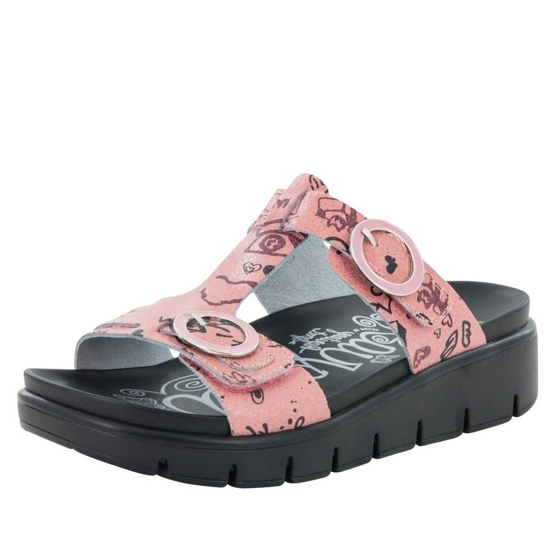 Vita Red Scribble Sandal | Alegria Shoes