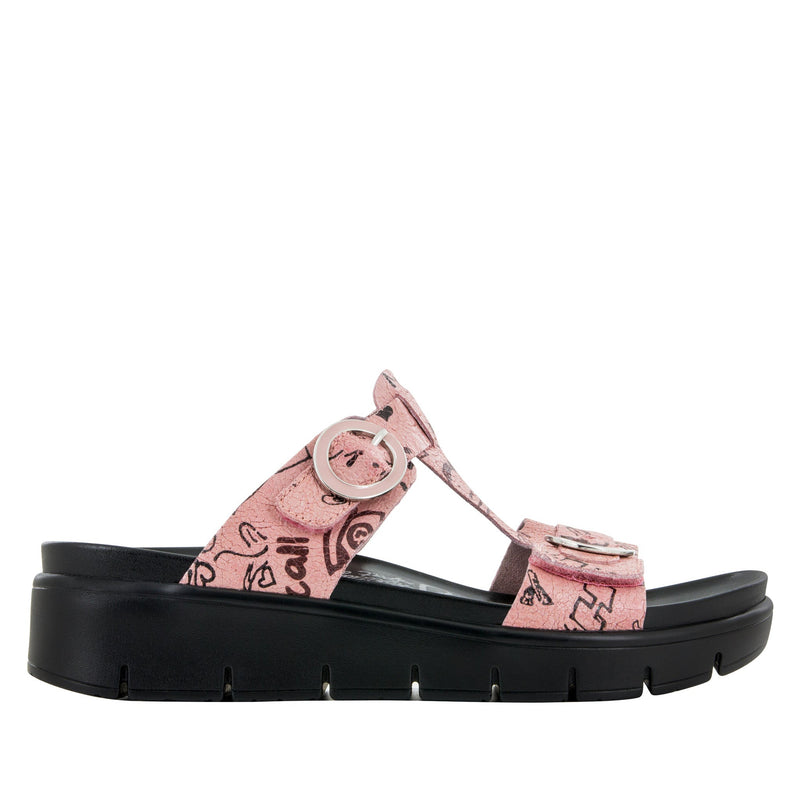 Vita Red Scribble Sandal | Alegria Shoes