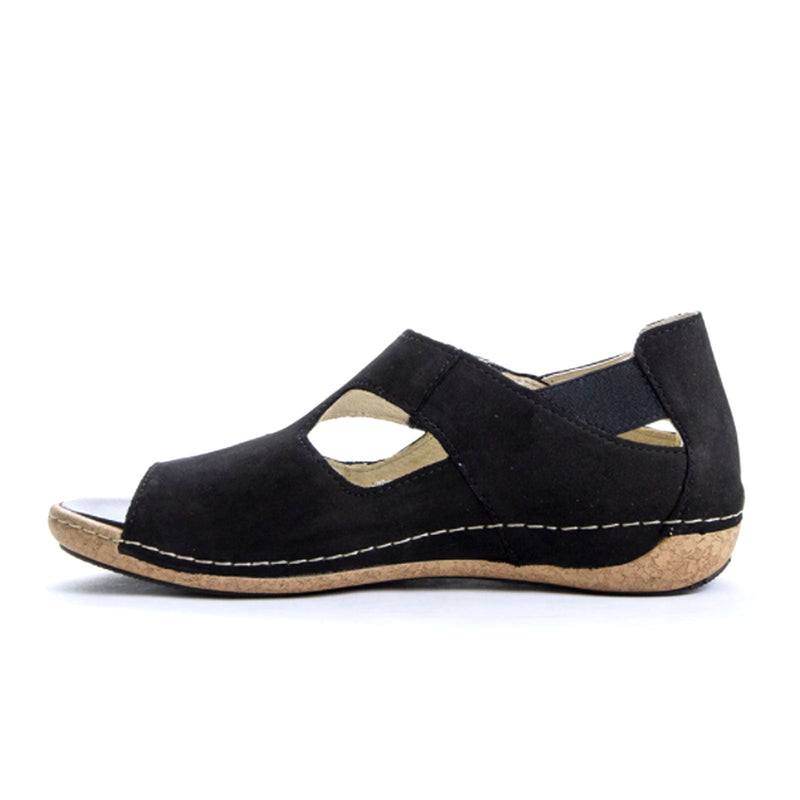Waldlaufer Bailey 342004 Backstrap Sandal (Women) - Black Sandal - Backstrap - The Heel Shoe Fitters