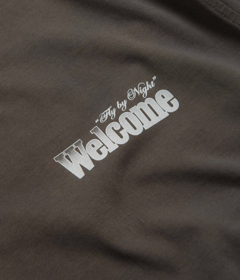 Welcome Fly By Night Enzyme Washed Knit T-Shirt in Wren
