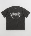 Welcome Mask Overprint Knit T-Shirt in Black and White