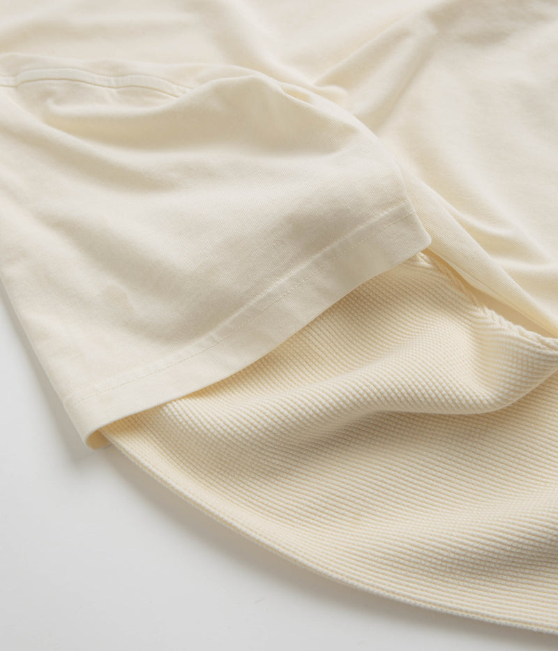 Welcome Shard Layered Knit Long Sleeve T-Shirt in Bone