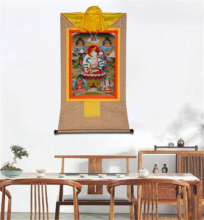 White Tara - Tibetan thangka painting, view 7