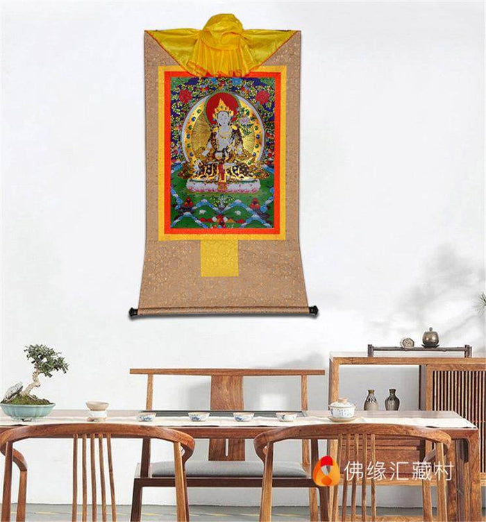 White Tara - Tibetan thangka painting, view 7