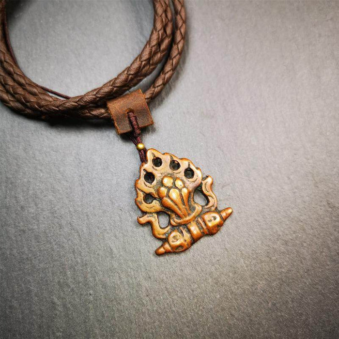 Wish-Fulfilling Cintamani Amulet - Tibetan Buddhist amulet, front view