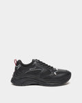 Woge Sneaker in Black and Silver Fabric