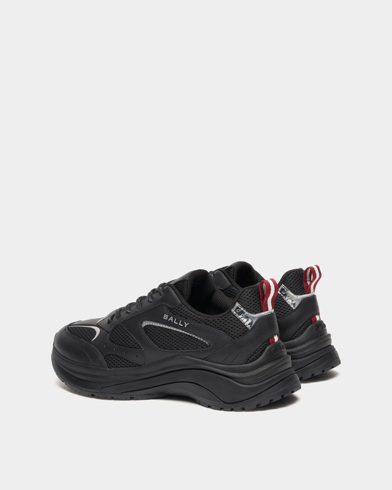 Woge Sneaker in Black and Silver Fabric