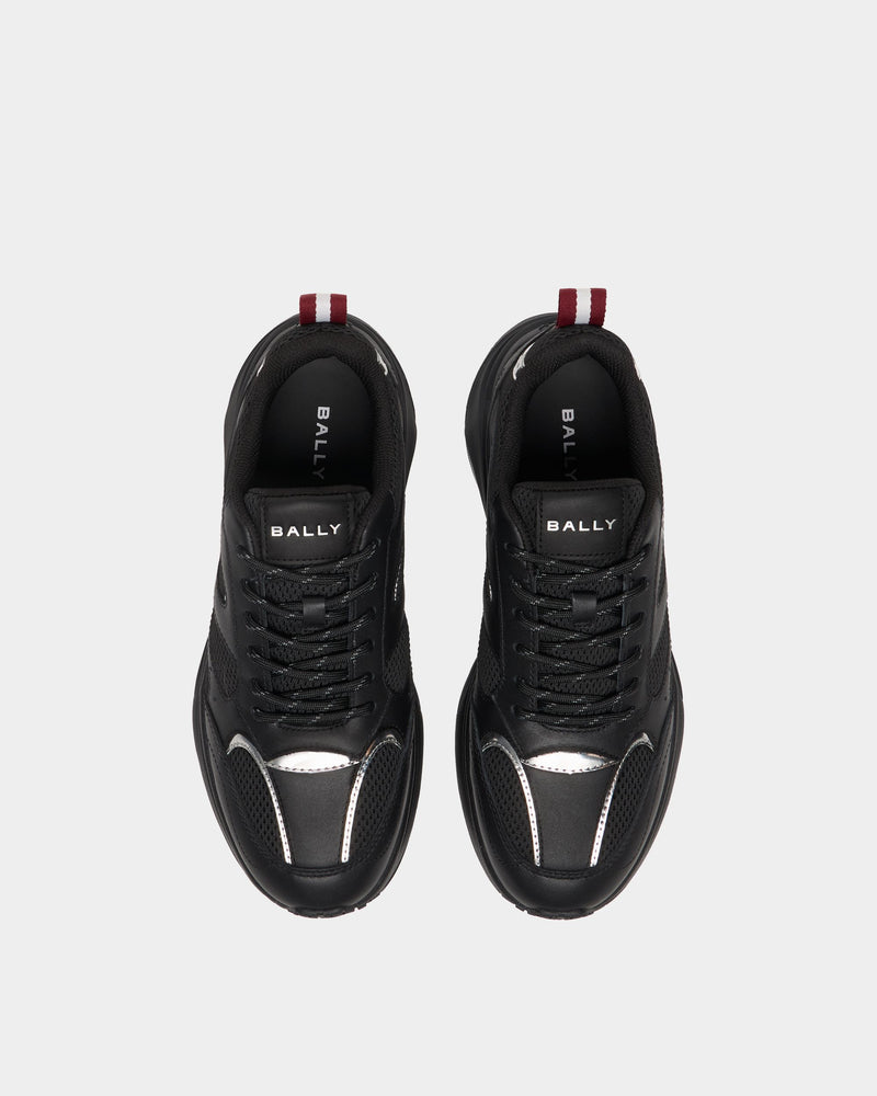 Woge Sneaker in Black and Silver Fabric