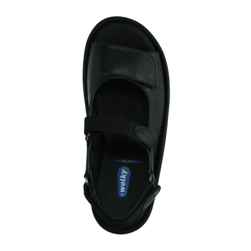 Wolky Jewel Backstrap Sandal (Women) - Black Leather Sandal - Backstrap - The Heel Shoe Fitters