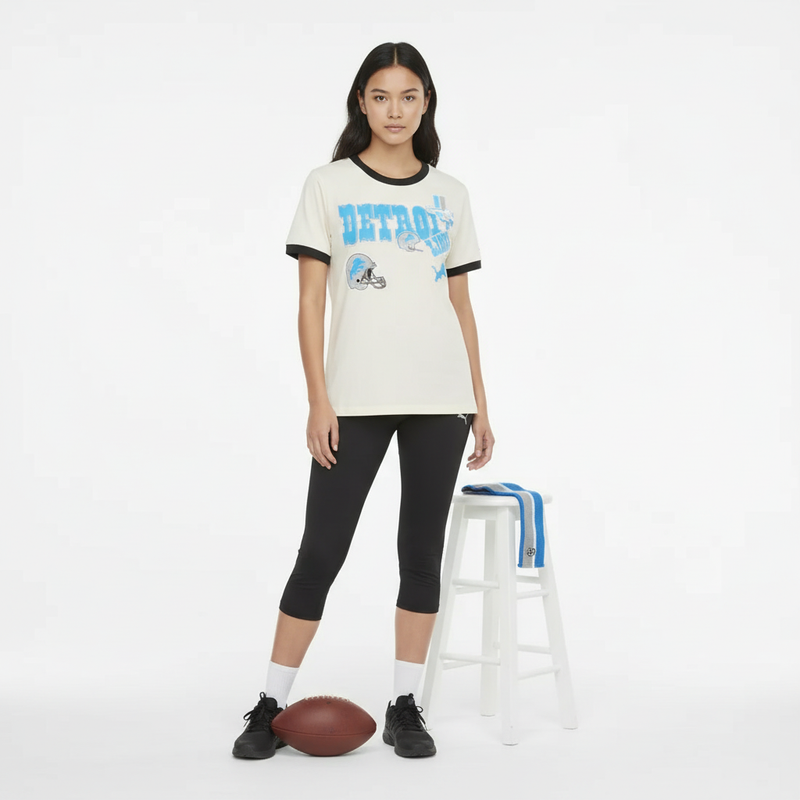 Women's Pro Standard NFL Detroit Lions Retro Cascade Ringer Tee