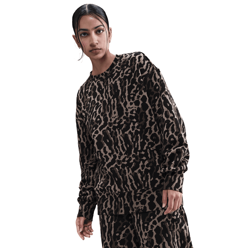 Women's Nike Sportswear Phoenix Fleece Oversized Printed Crew-Neck Sweatshirt