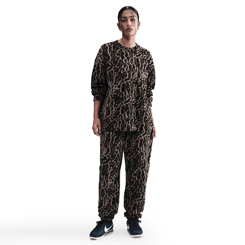 Women's Nike Sportswear Phoenix Fleece Oversized Printed Crew-Neck Sweatshirt