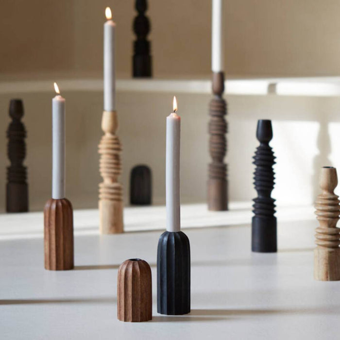 wooden candle holder brown s