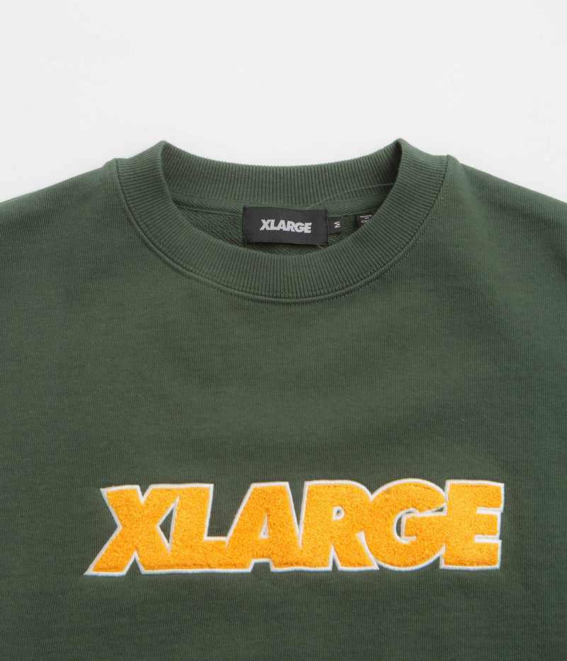 XLarge Chenille Standard Logo Crewneck Sweatshirt in Green