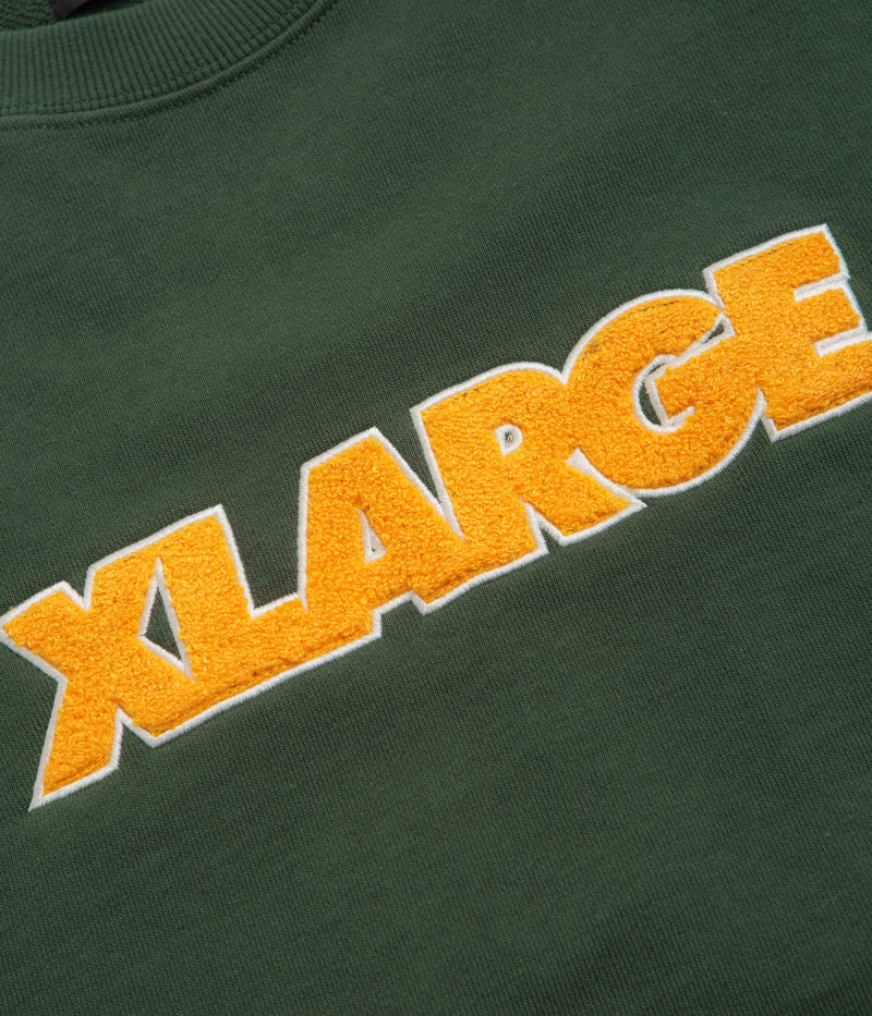 XLarge Chenille Standard Logo Crewneck Sweatshirt in Green